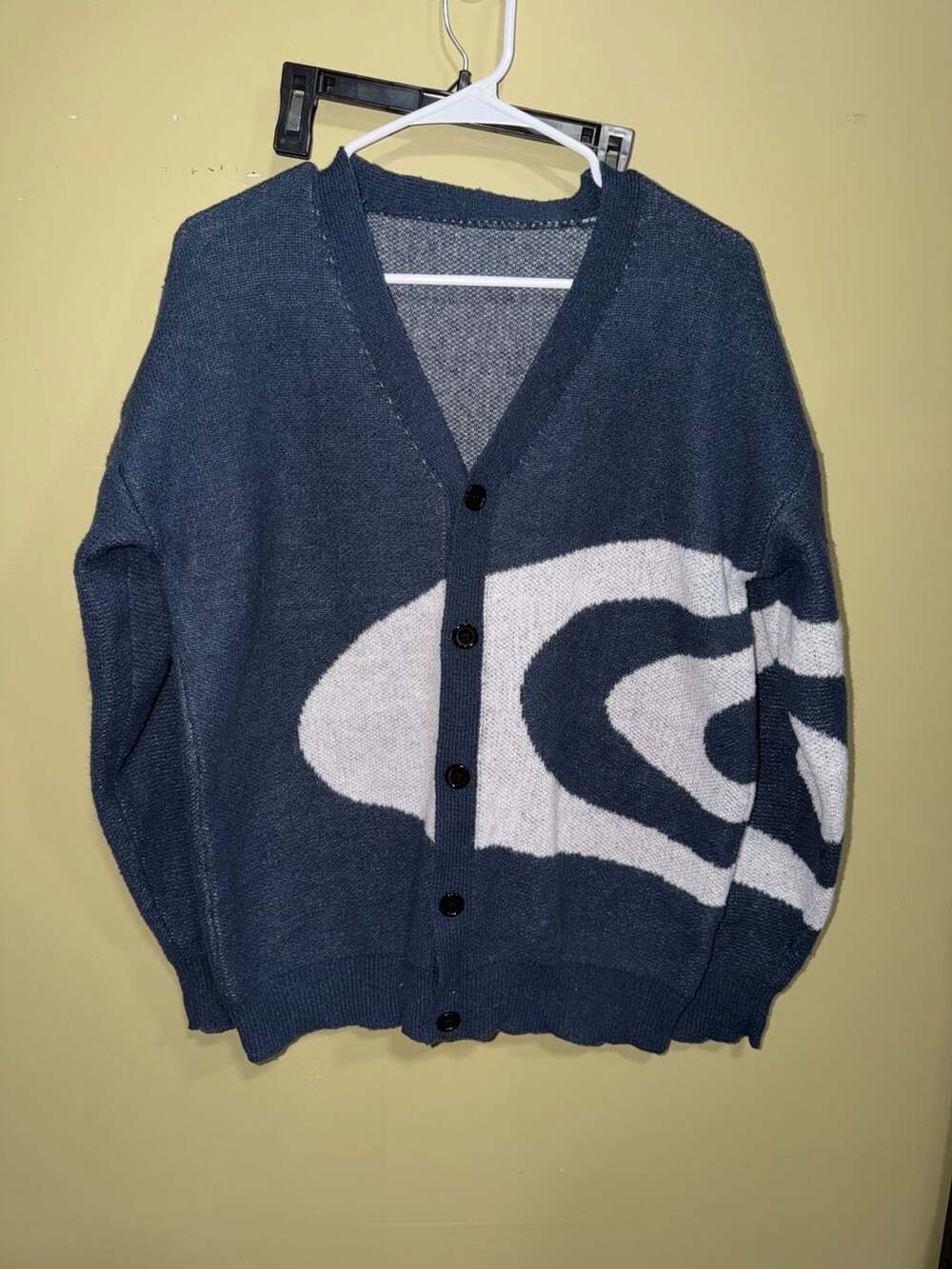 Manfinity Men Graphic Pattern Button Front Cardigan Size L